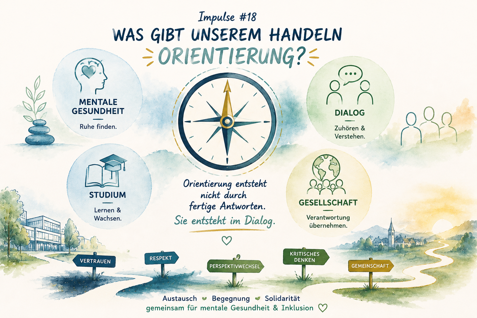 Plakat zum Mental Health Coffee Break mit Annika Boss und dem Thema psychologische Beratung im Studienalltag